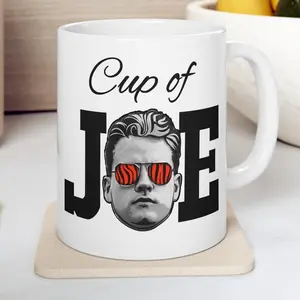 Cup of Joe Burrow Mug, Burrow Football Fan Gift