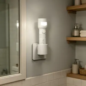 ISUNMEA Motion Sensor Night Light, Auto-On LED Flashlights Rechargeable (2-Pack) for Home Power Failure, Plug in LED Flashlight for Power Outage, Night Light, Hurricane Preparedness