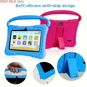 7-inch Android tablet with shockproof protective case, 1GB + 16GB, Wi-Fi, parental controls, dual cameras, Bluetooth tablet, educational, blue/pink, eye protection mode