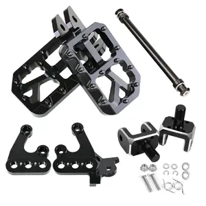 Clean CNC Aluminum Alloy Foot Pegs for Surron Light Bee X S Pedals for Segway X160/X260 Foot Peg Brackets, Pedal Connection Bracket, Foot Peg Mount Bracket Support Brace, Ebike Suron Modified Accessories Parts