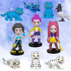 5-18Pcs/Set Kpop Demon Hunters Action Figure Toy Derpys Tiger Rumi Mira Zoey Sussy Figurine Doll For Fans Gift Childen Gift
