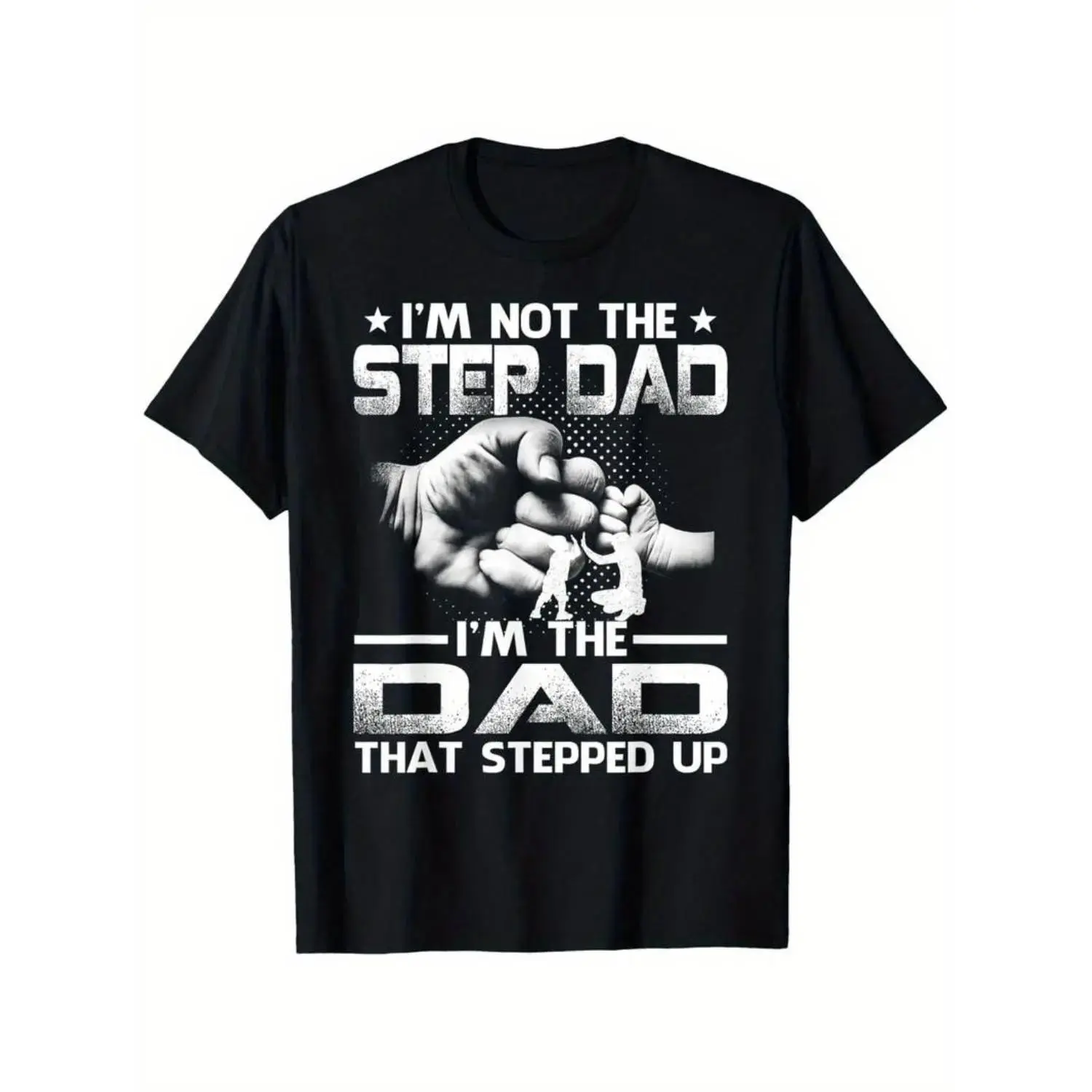 Graphic tees I'm Not The Stepdad, I'm The Dad That Stepped Up" Cotton T-Shirt - Casual All-Season Knitted Tee for Adults, Regular Fit, Machine Washable, Sizes S-XXXL Golf Gift T-Shirt For Men and Women