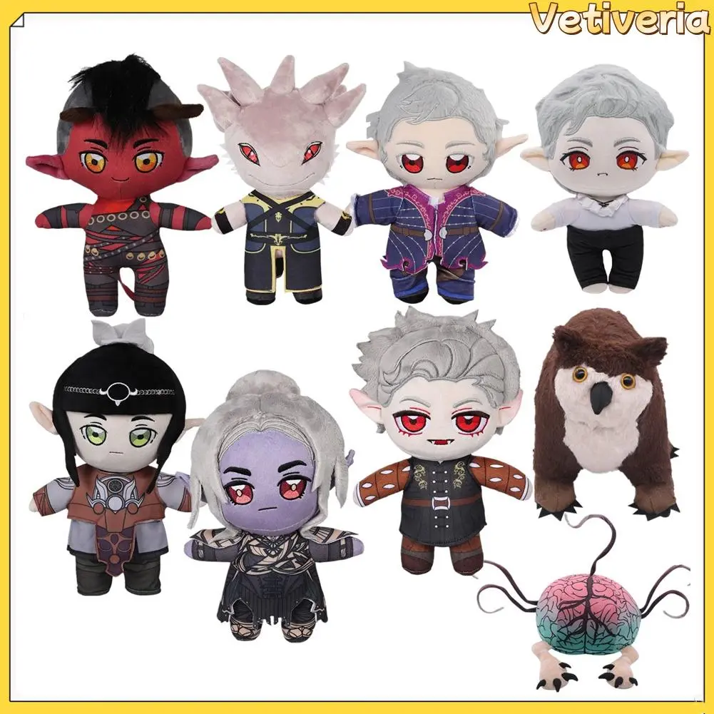 Baldur's Gate 3 Character Plushies - Kerak Devourer, Astarion, Shadowheart, Mind Flayer, Minthara Cosplay Props for Halloween, Xmas Home Decor Statues & Figurines