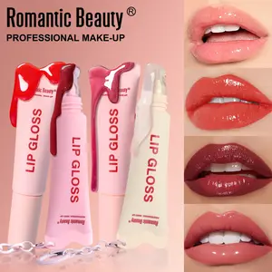 Lip balm with colored lip glaze, chain pendant, hydrating lip color, moisturizing lip gloss, beauty product for lips