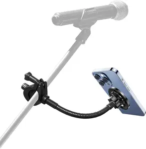 for Magsafe Mic Stand Phone Holder, Flexible Phone Holder for Microphone Stands Super   Mic Stand Holder Music Stands Phone Mount for  15 14 13 12 Pro Max Plus Max Mini