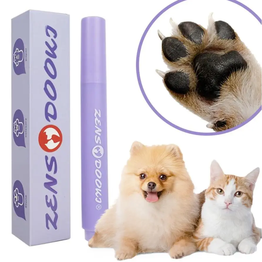 Dog&Cat Paw Balm,Lick-safe,Liquid Moisturizing Foot Pen for Pet Paw&Nose,Repairs and Heals Dry Cracked Pads,Soothing Balm for Hot Ground in Extreme W