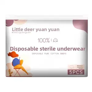 Disposable cotton sterilized women's travel underwear, no-wash maternity postpartum large size daily use for pregnant women