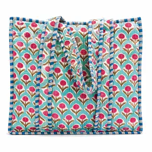 Turquoise Garden Tote