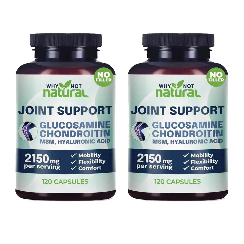 Why Not Natural Glucosamine Chondroitin MSM, Joint Support Supplement, Capsules for Joint Support, Prop 65 Safe