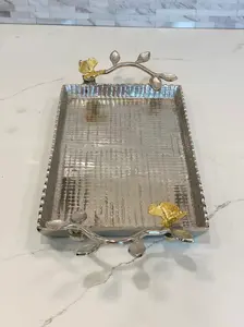 SILVER LEAF BRANCH TRAY