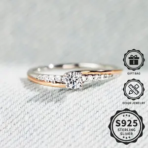 Elegant 925 Sterling Silver Women's Ring, round Cut Cubic Zirconia Perfect Gift for Daughter, Bridesmaid Or Wife Hypoallergenic Jewelry, Perfect Gift