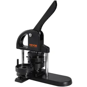 Button Maker, 1/1.25/2.28 inch(25/32/58mm) 3-IN-1 Maker, with 300pcs Button Parts, Button Maker Machine with Panda Magic Book, Ergonomic Arc Handle Punch Press Kit, For Children Gifts