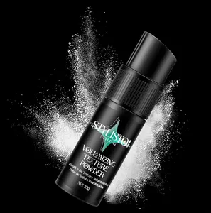 Stylisto Styling Powder Matte 10g with Pump for Textured Look & All-Day Hold in Black Bottle - Volume Powder for Haircare - Styler