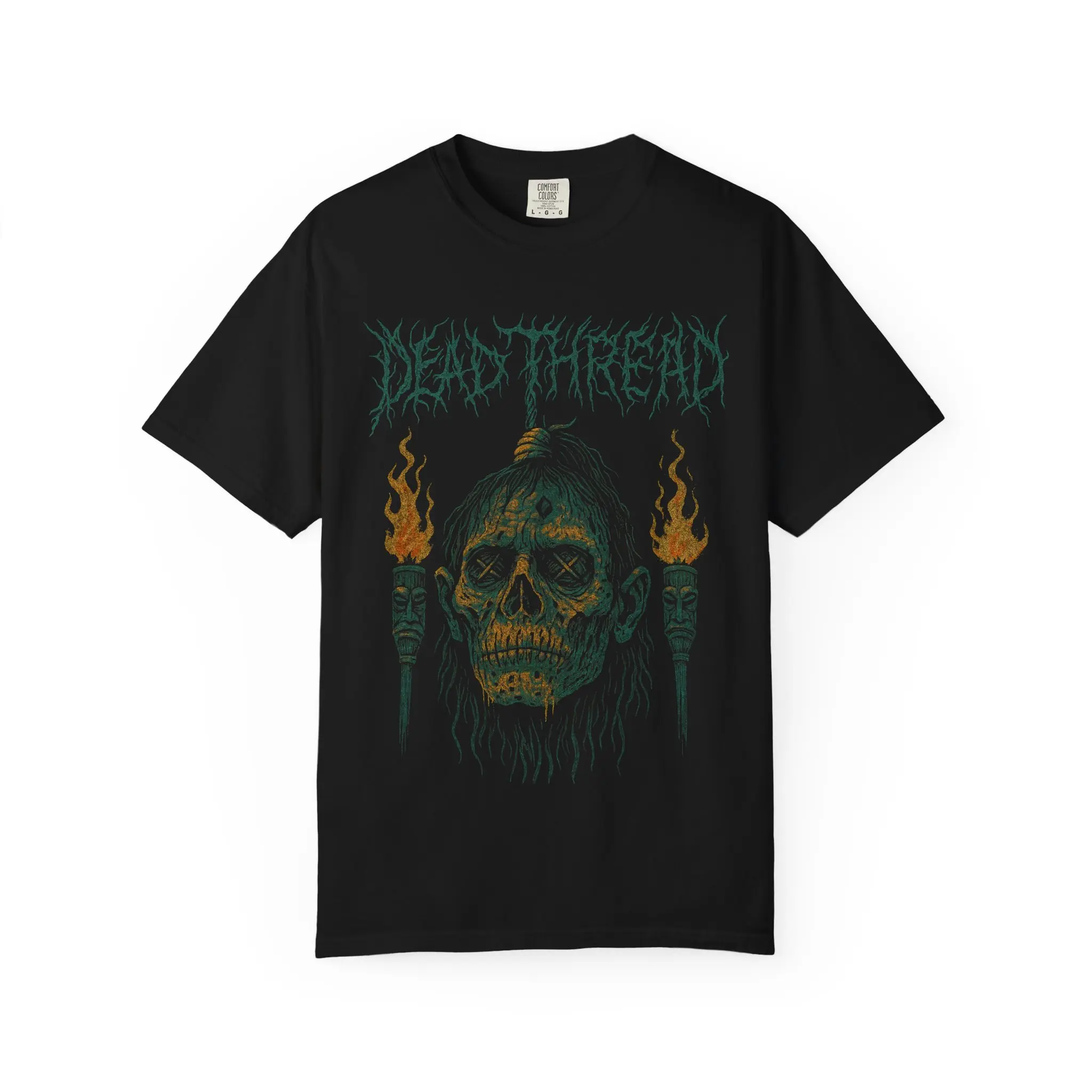 Shrunken Head Graphic T-Shirt, Dead Thread Collective,  Unisex Heavy Cotton T-Shirt, Alternative Fashion, Halloween Apparel