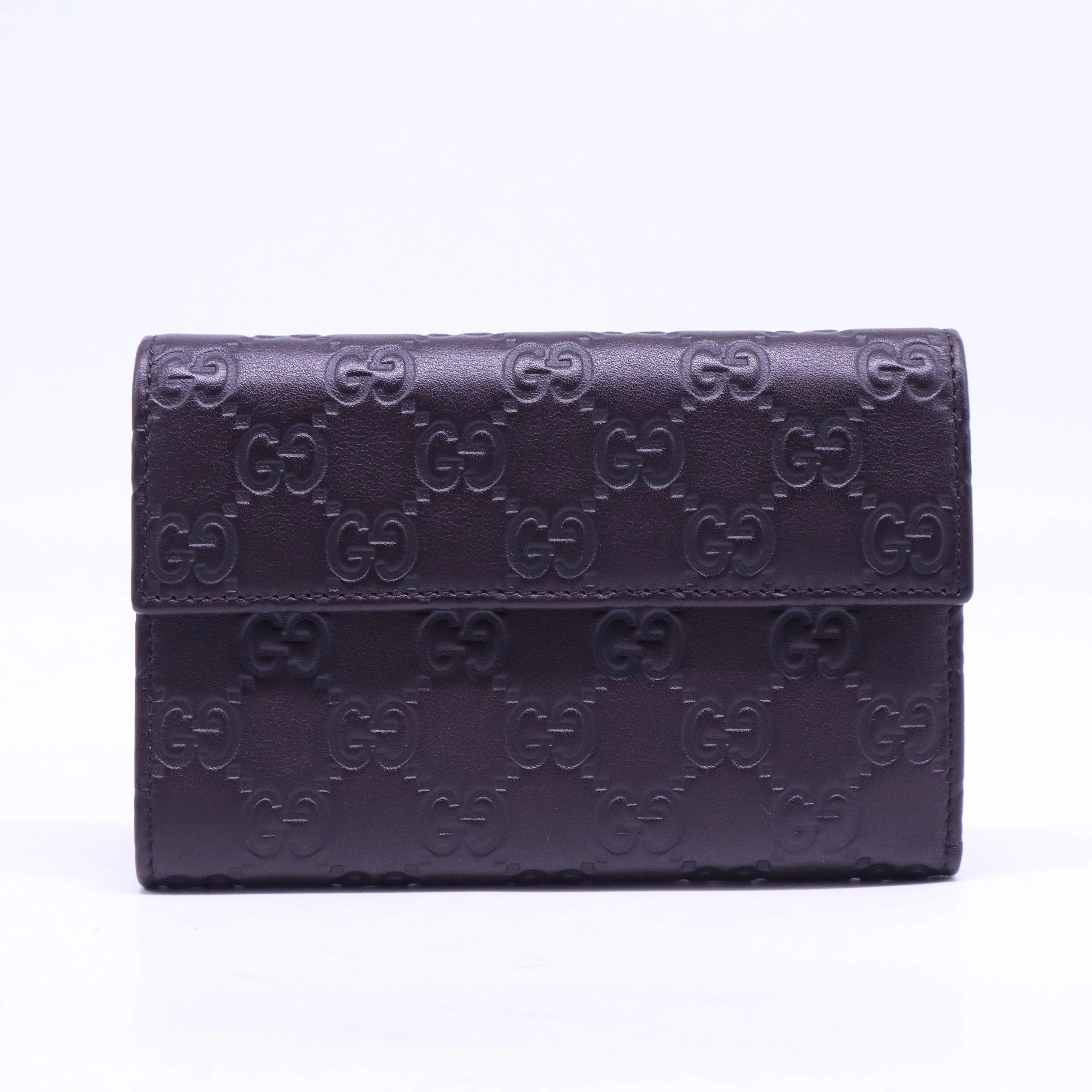 Pre-owned GUCCI leather Small Leather Goods Wallet Bifold W20902