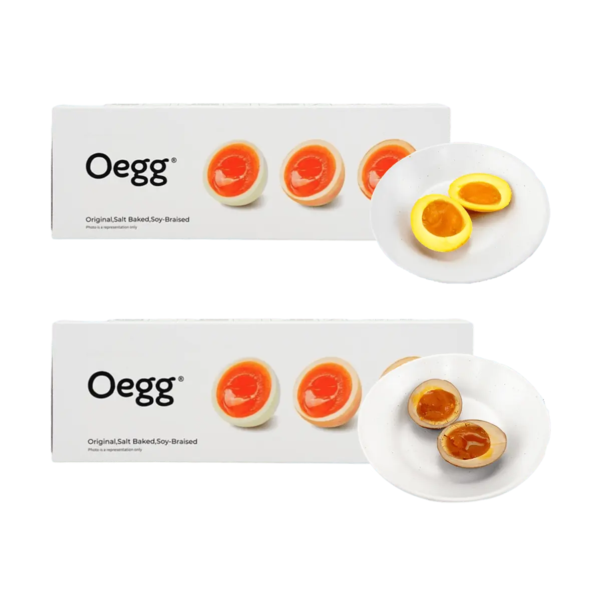 0EGG Salted & Soy Marinated Soft-Boiled Eggs, 14 Count (7 Each Flavor) - Perfect for Nutritious Breakfast & Quick Snacks