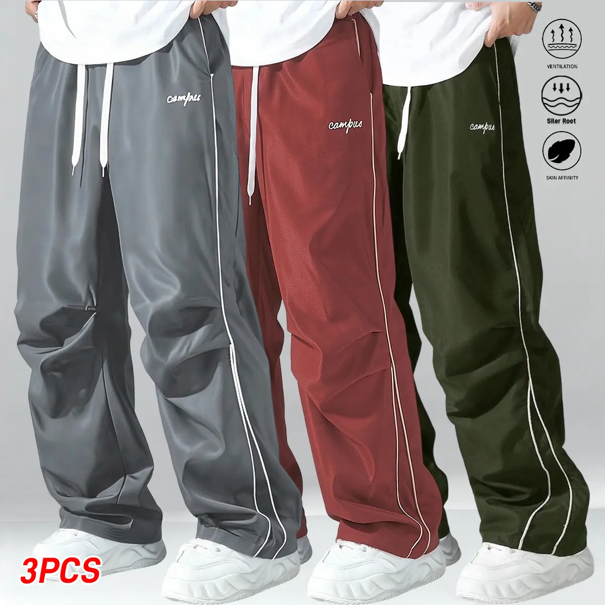Gray + Orange Red + Army Green