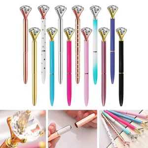 12 Pcs Diamond Pens of Cute Beautiful Ballpoint Pens Crystal Diamond Pen for Women Wedding Bridal Shower decor Gifts, Fun Fancy Crystal Diamond Pen