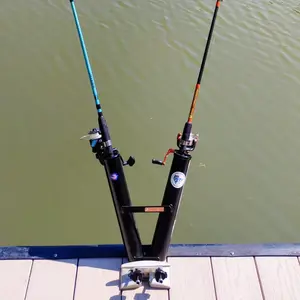 Dock and Pier Cleat Fishing Rod Holder - "Dock-It Fisher" storage fishing stuff fishing supply
