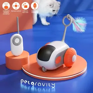 Wireless Gravity Sports Car Remote Control Electric Cat Toy Tease Cat Stick Pet fun interactive