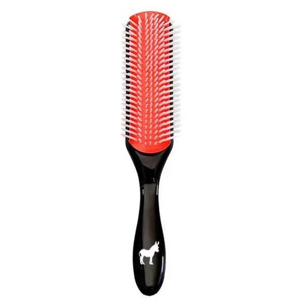 Classic Cushion Hairbrush - 9 Row Nylon Bristle Comb & Brush | Great for Separating, Shaping, Blow Drying, Styling & Detangling | Thick & Curly & All Hair Types | Anti-Static Large Style Rubber Pad & Maximum Grip Handle