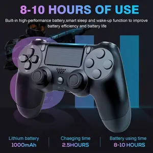 Wireless Controller Compatible With PS4, With Vibration Feedback/Motion Sensing/Touchpad/Speaker/3.5mm Headphone Jack