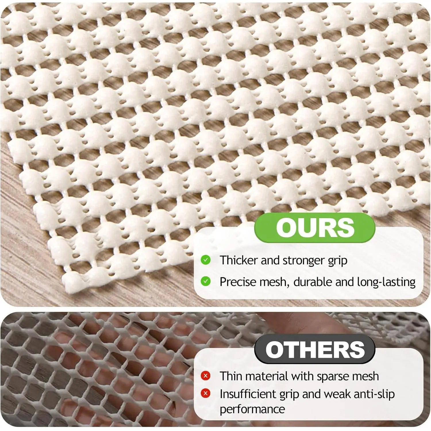 Non-Slip Rug Pad 5x7 FT, Extra Thick Carpet Pads for Hard Surfaces, Prevents Sliding and Secures Rugs, Provides Floor Protection with Comfort Cushioning Non-Slip Rug Pad 5x7 FT, Extra Thick Carpet Pads for Hard Surfaces, Prevents Sliding and Secures Rugs, Provides Floor Protection with Comfort Cushioning