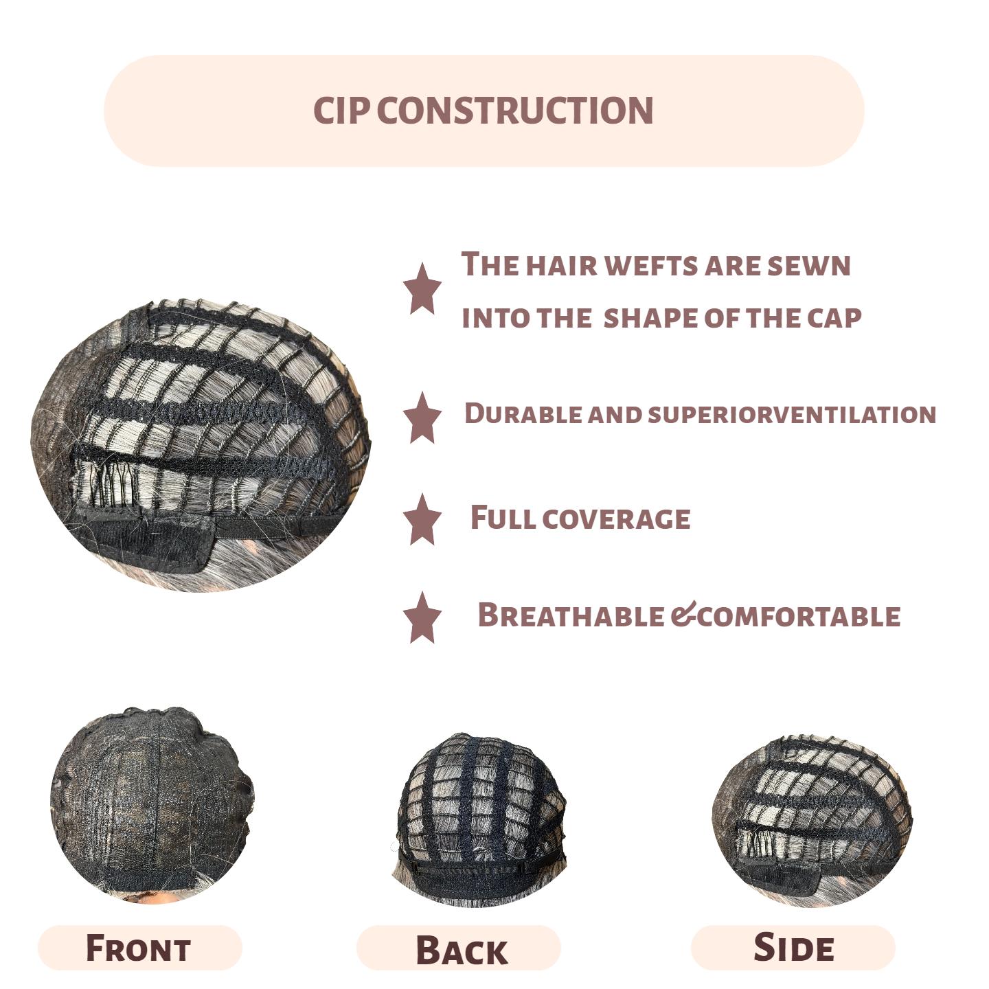 Women's Long, Layered Wavy Wig — Silver-Gray Realistic Natural-Look Wig