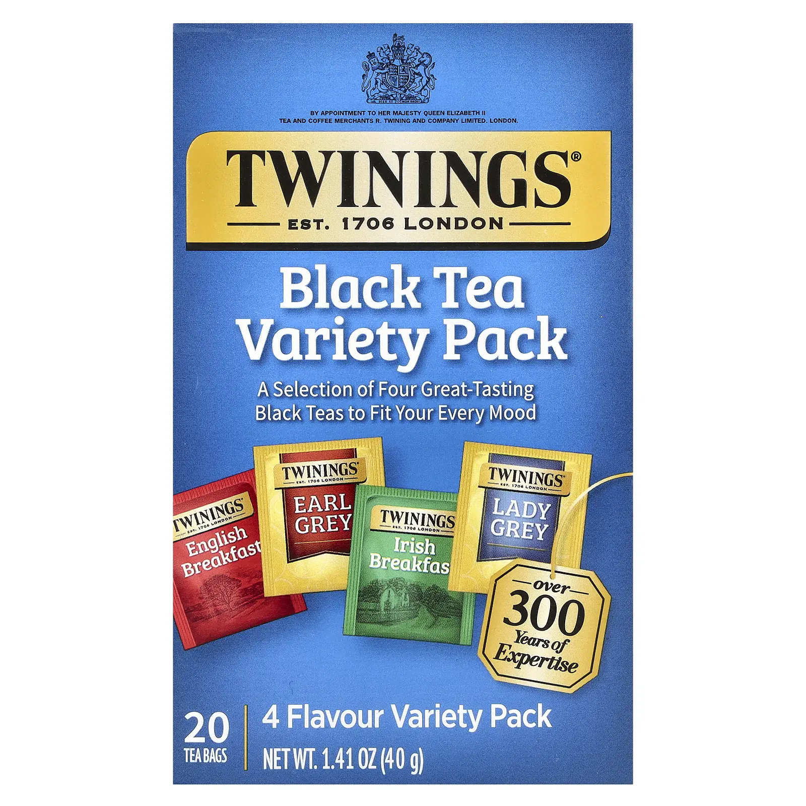 Twinings Black Tea Variety Pack, 20 Tea Bags, 1.41 oz (40 g)
