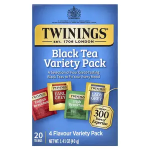 Twinings Black Tea Variety Pack, 20 Tea Bags, 1.41 oz (40 g)