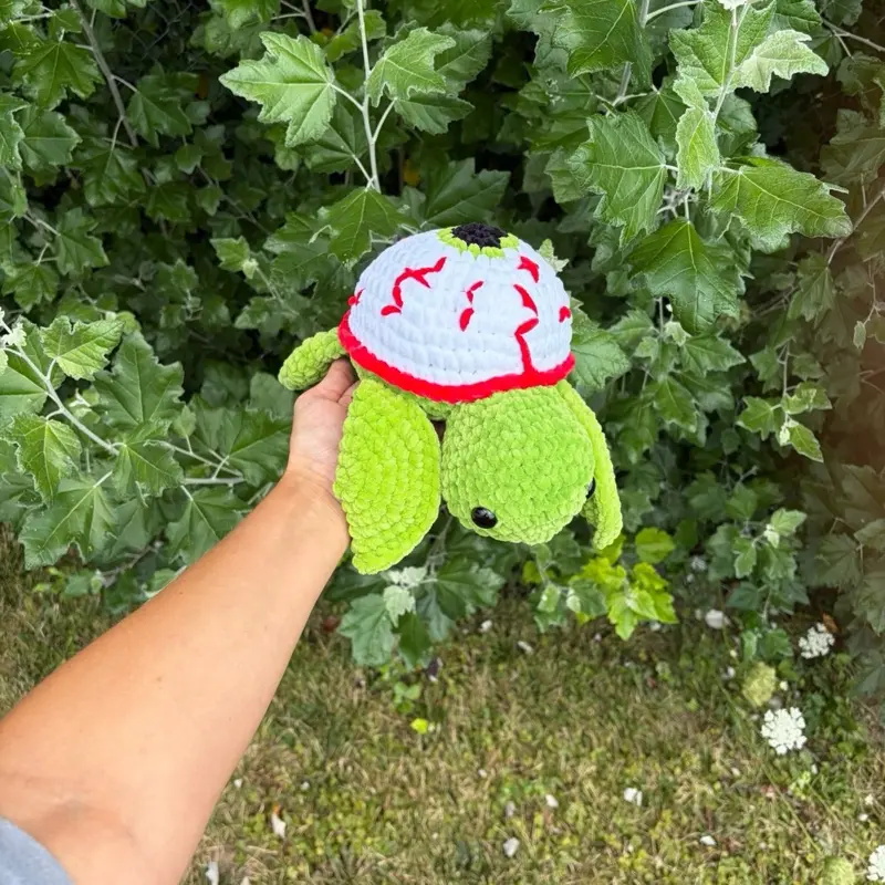 Crocheted Eyeball Turtle Plushie