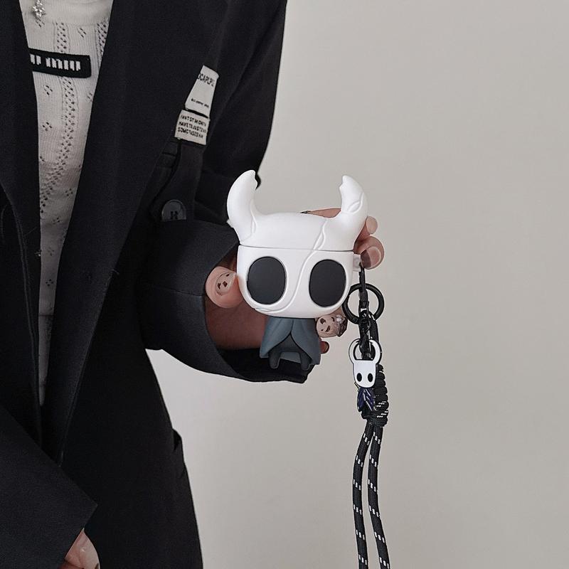 1 piece of The Hollow Knight headphone case,Detachable body，Cute wireless Bluetooth earphone case, drop resistant, durable and stylish accessory, suitable for AirPods pro3/1/2/3/4/pro/pro2(Different models may have different shapes)