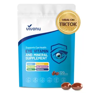 【LAST-CHANCE】VivoNu Protect Your Vision, Lutein Eye Vitamins Supplement for Macular Health & Dry Eyes, Contains Lutein, Zinc, Vitamins C/E & Zeaxanthin, 120pcs