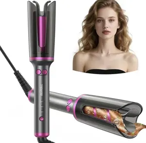 【Renhui】Rotating Automatic Hair Curler Fully Automatic Curling Stick 32mm Negative lonLarge Wave Curler with Beeping Tone Anti-CaldingHair Styling Tool