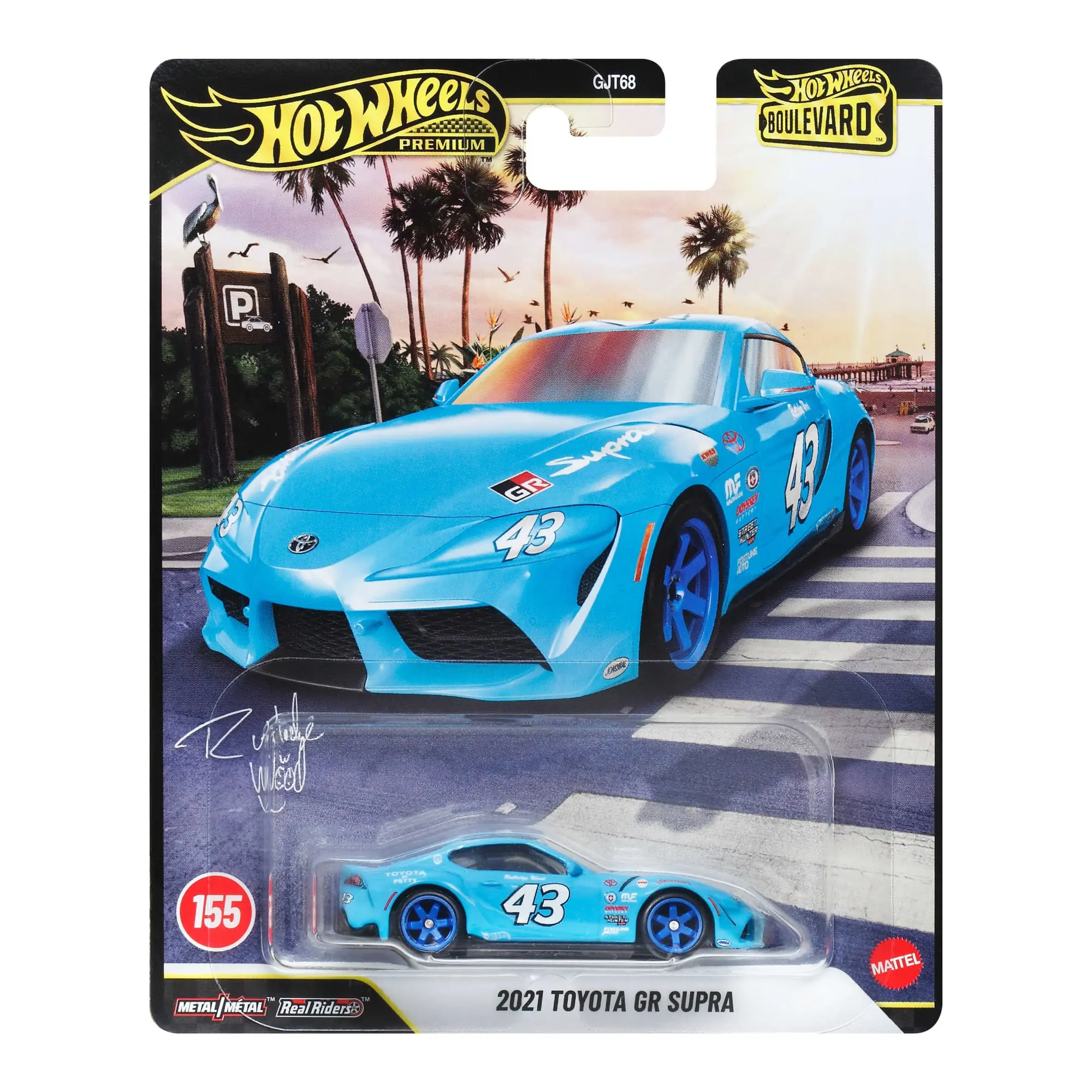 Hot Wheels Premium Boulevard Diecast Collectible 2021 Toyota GR Supra Model Car