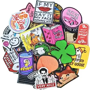 20Pcs Funny Patches with Hook and Loop for Girls, Teens,, Men.Humorous Funny Embroidered Meme Morale Patch for Backpacks, Vests, Clothes, Military Uniforms (20Pcs-1)