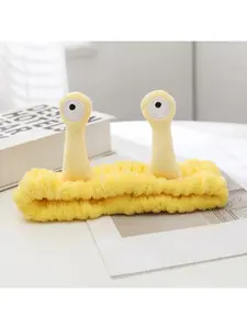 2026 New Cartoon Cross-border Funny Snail Face Wash Headband, Cute Plush Headband Suitable for Women's Face Washing and Makeup