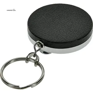 Retractable Key Chain - with 24-Inch Pull Chain, Heavy-Duty Belt Clip Key Ring Holder, Silver Finish, Split Ring Design