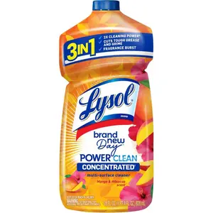LYSOL Power Clean Multi-Surface Cleaner, 2x Concentrated Pour, Mango & Hibiscus, 28 Fl Oz
