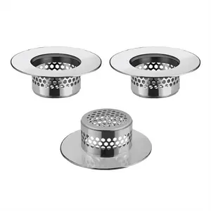 Bathtub Drain Cover, Bathroom Sink Strainer, Drain Hair Catcher for Bathtub Laundry Utility Sink, B(3-Pack)