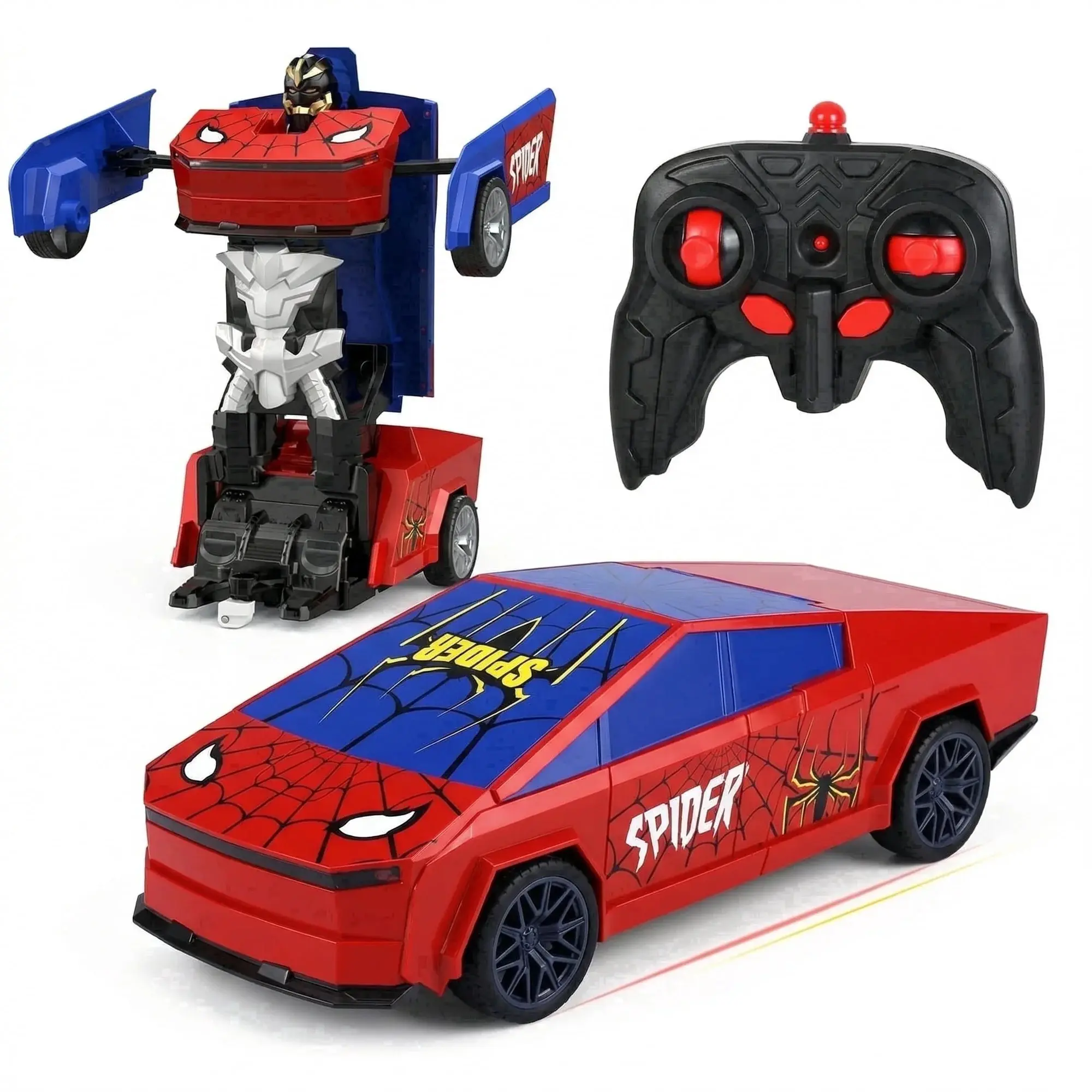 Remote Control Car, Transforming Robot Car for Boys, 2.4GHz RC Vehicle, One-Button Deformation, 360° Rotation, Toy for Kids Ages 3-12