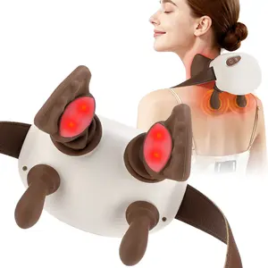 Bionic Neck Massager Simulated Hand Design Heated Kneading Neck Shoulder Deep Massage Hot Compress Trapezius Back Massager Muscle Relax
