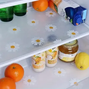 4pcs Refrigerator Liners, Waterproof Washable Fridge Liner, Non-Slip Refrigerator Shelf Liner, for Fridge Glass Shelf, Cabinet, Drawer, Freezer Safe, Kitchenware