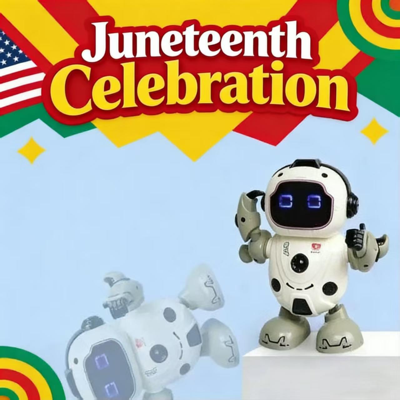 Juneteenth Celebration Dancing Robot Toy | Interactive Electronic Robot with LED Lights for Holiday Gatherings,Interactive Dancing Toy for Kids' Playdates, Family Nights & Everyday Fun