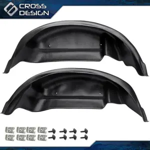 CROSSDESIGN 2Pcs Rear Wheel Well Guards Fit For 2015-2020 Ford F-150 Inner Fender Mud Flaps