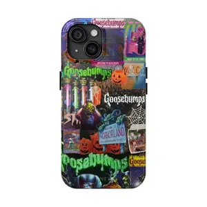 Horror GooseBumps Phone Case Cover, Scary Movie Halloween Tough Phone Case 2 Layer for iPhone 16/15/14/13/12/11/17 ProMax Plus for Samsung phones, suitable for both men and women, an excellent choice for Halloween, Christmas and Thanksgiving.