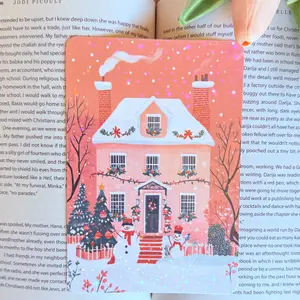 Christmas Village Kindle Insert Laminated Cardstock for Kindle Case, Holiday Holographic Kindle Paperwhite Insert