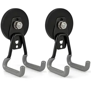 2/4 Pack Strong Magnetic Hooks, Scratch-Resistant, Garage Use, 20 Lbs Load Capacity, Tool Organization, Durable Storage Solution