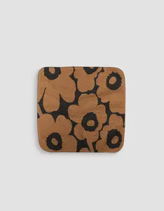 Chubby Flowers Dark Dishcloth Set - Double-Sided Print Quick-Dry Kitchen Cleaning Cloth