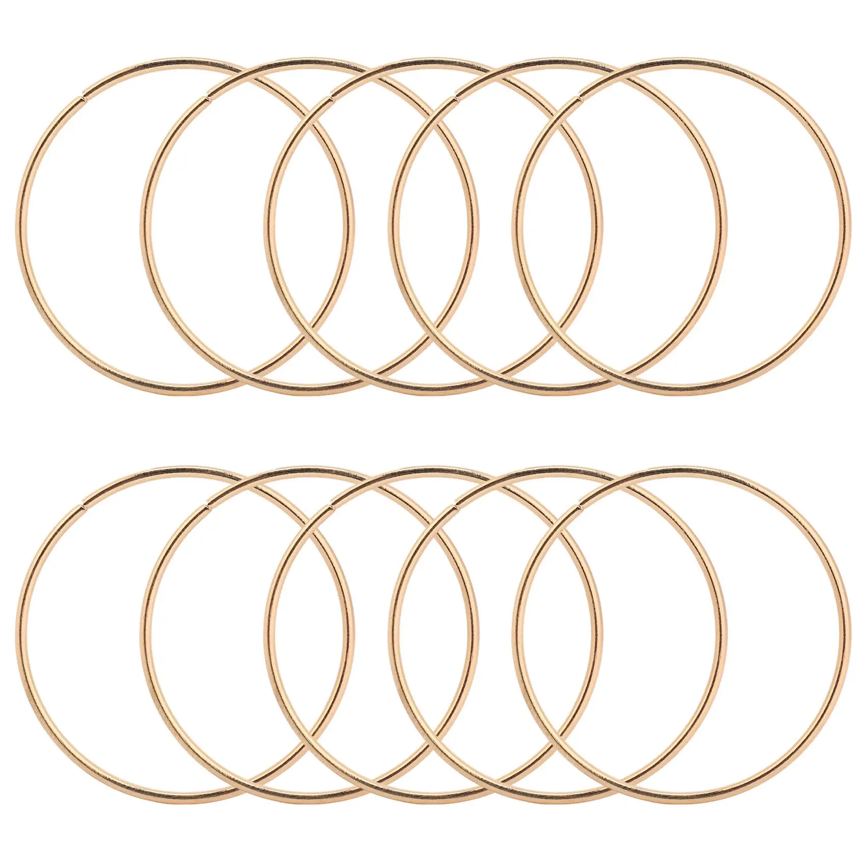10 Pack 3 Inch Gold Dream Catcher Metal Rings Hoops Macrame Ring for Dreamcatchers and Crafts